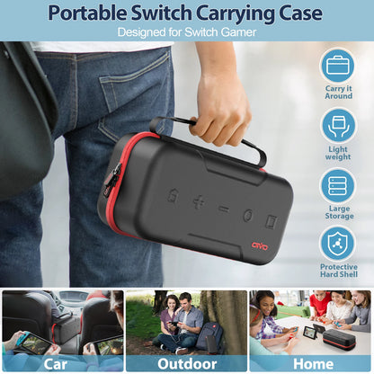 OIVO Bolsa de almacenamiento grande para Switch Estuche protector portátil de transporte Bolsa de viaje impermeable antiarañazos para Nintendo Switch OLED